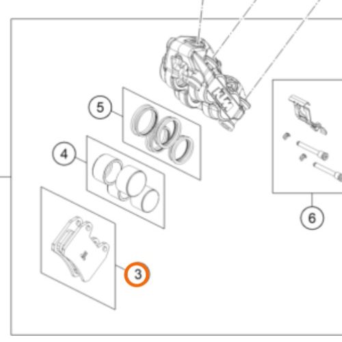 PASTILLAS DE FRENO DEL 790/890/1190/1290 ADV
