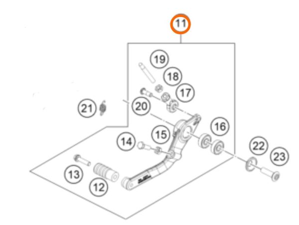 PATA DE FRENO 790 DUKE 18-19