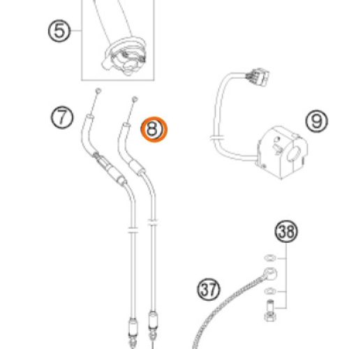 CABLE DE ACELERADOR RC8 1190 08-09