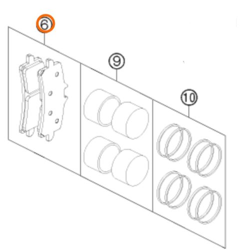 PASTILLAS DE FRENO DEL RC8 08-10