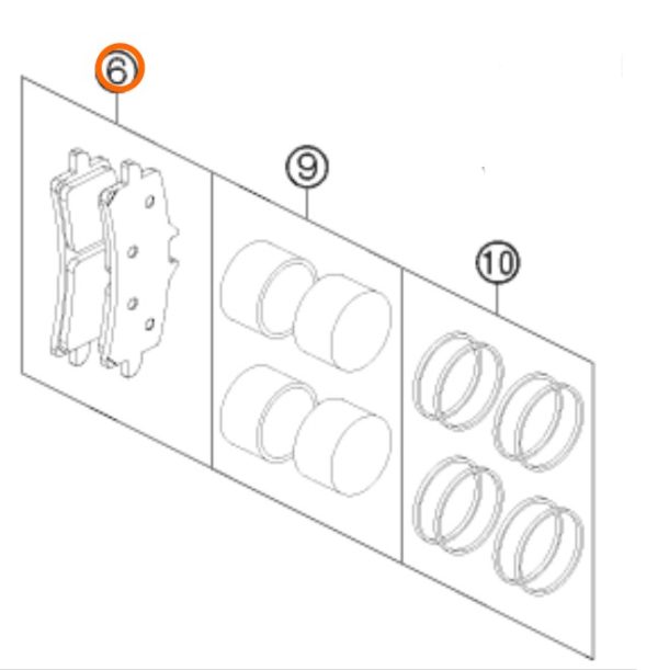 PASTILLAS DE FRENO DEL RC8 08-10