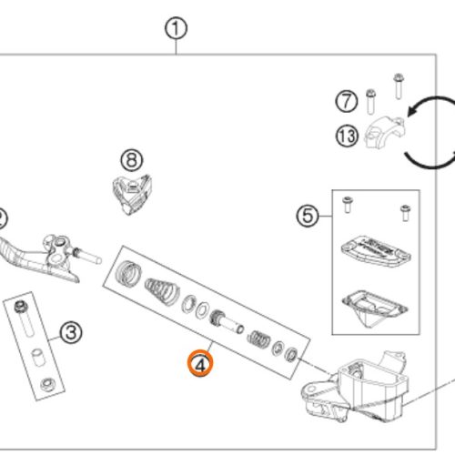 PISTON DE BOMBA FRENO DEL 85 SX/FREERIDE 2013