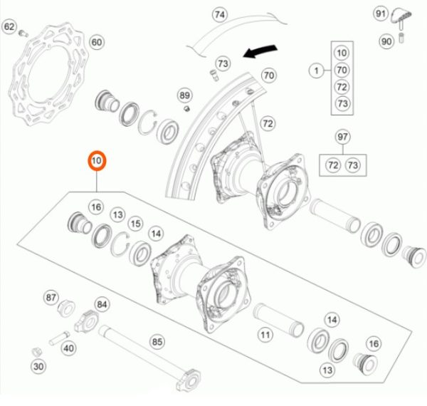 MANZANA DE ARO POSTERIOR 85 SX 12-20