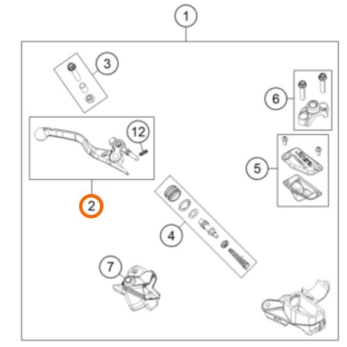 MANIGUETA DE EMBRAGUE/FRENO 65-85