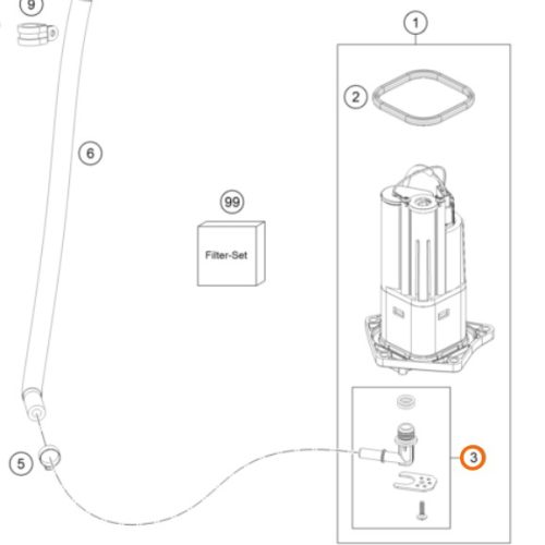 CONECTOR DE MANGUERA DE GASOLINA 690 R /790