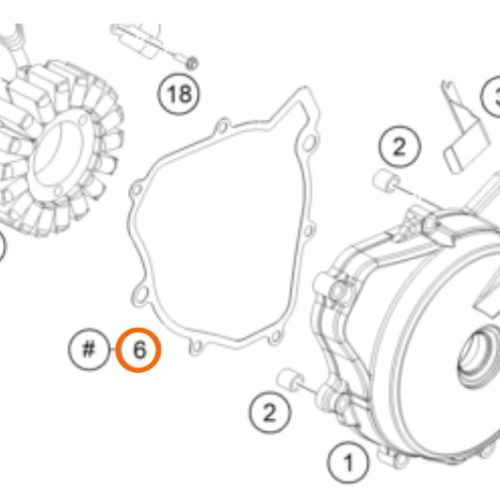 EMPAQUE DE TAPA DE ENCENDIDO 690 SM