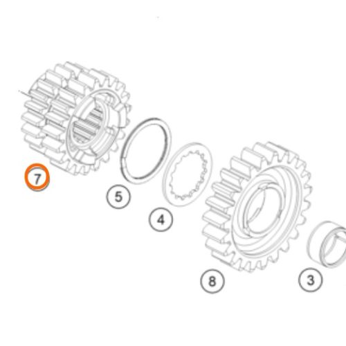 PIÑON DE 3RA/4TA 690 END 10-18
