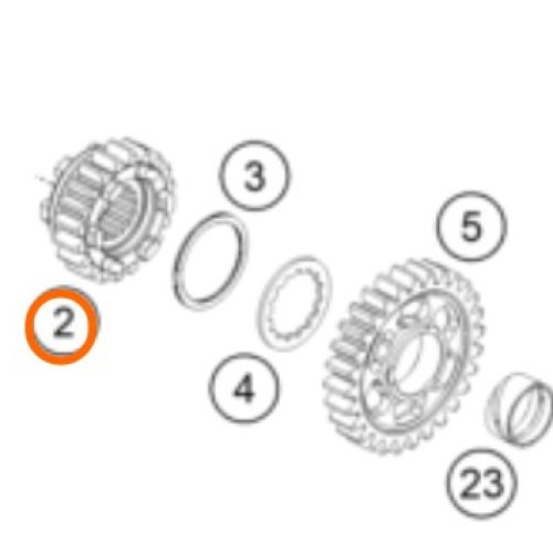 PIÑON DE 6TA 690 END 10-18