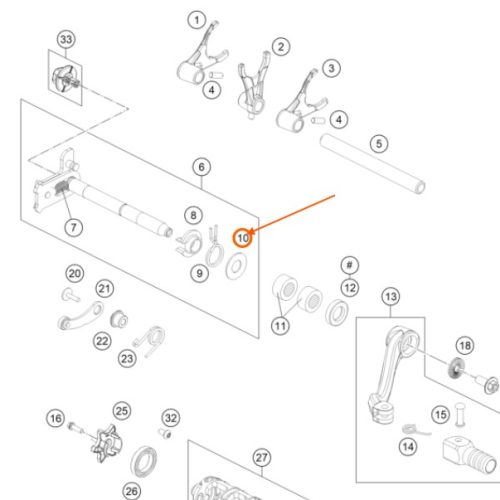 ARANDELA DE CANASTA DE EMBRAGUE 50 SX 18-20