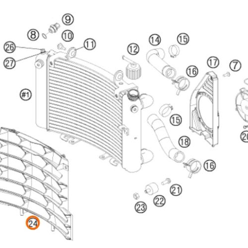 PROTECTOR DE RADIADOR 690 SM