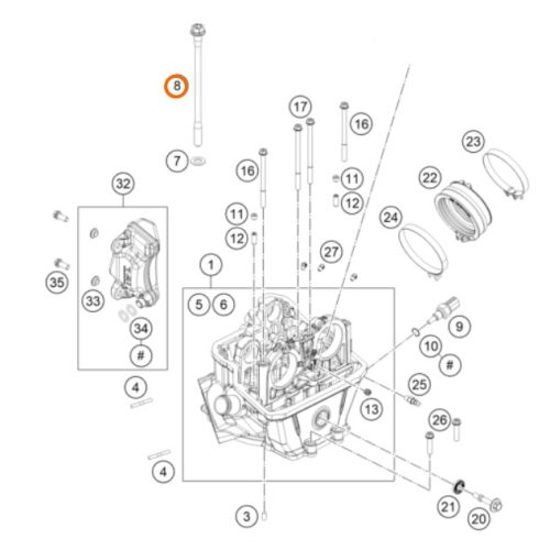 PERNO M10 DE CABEZOTE 690 END