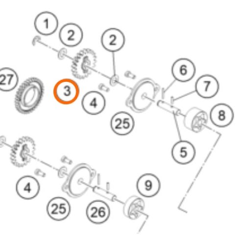 PIÑON DE BOMBA DE ACEITE 690 DUKE/ENDURO 08-24