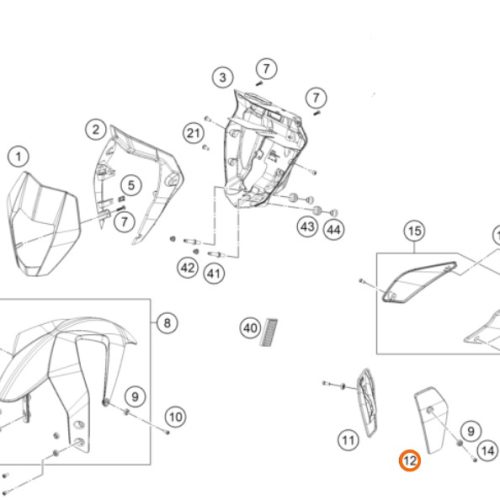 PROTECTOR DE RADIADOR 690 DUKE 12-14 IZQUIERDO