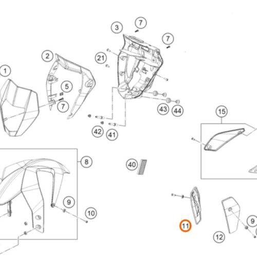 PROTECTOR DE RADIADOR 690 DUKE 12-14 DERECHO