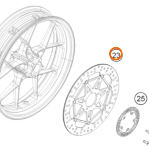 DISCO DE FRENO DEL 690 DUKE R 320MM 13-15