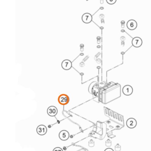 CABLE DE NEGATIVO DE MODULO ABS 690 DUKE R 12-17