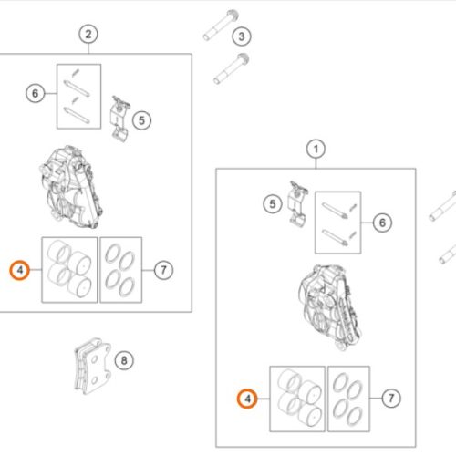 PISTON DE MORDAZA DE FRENO DEL. 1290 S ADV 15-22