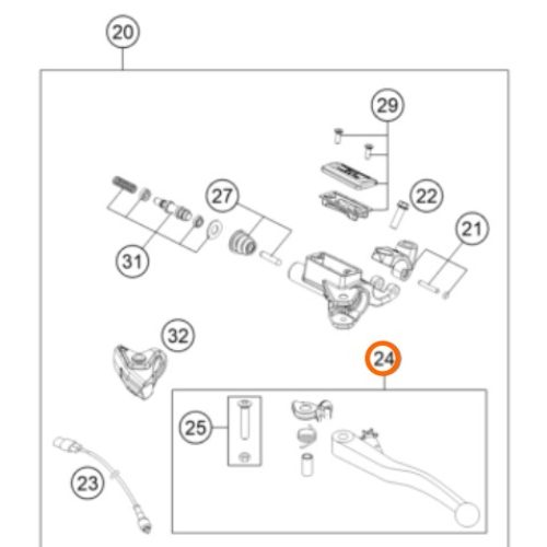 MANIGUETA DE EMBRAGUE 690 DUKE/END 13-15