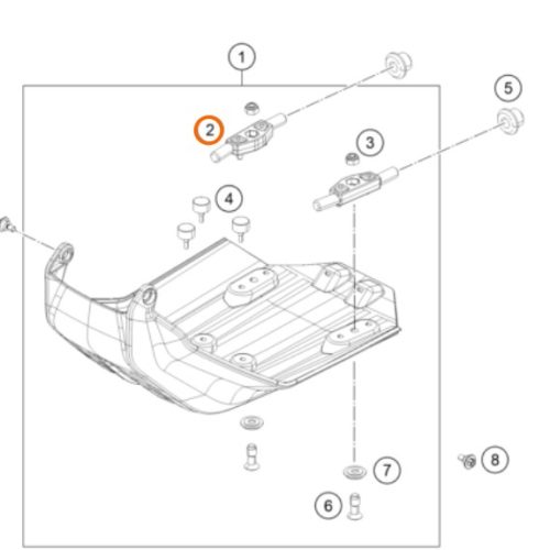 SOPORTE DE PROTECTOR DE CARTER 690 END R