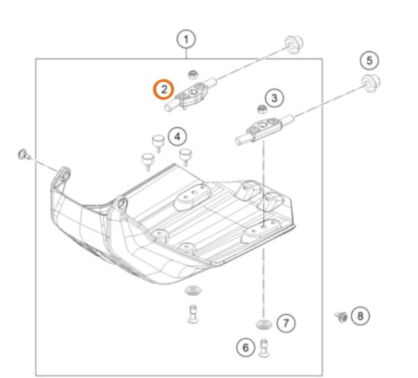 SOPORTE DE PROTECTOR DE CARTER 690 END R