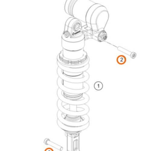 PERNO M10X53 DE AMORTIGUADOR 690 END/DUKE