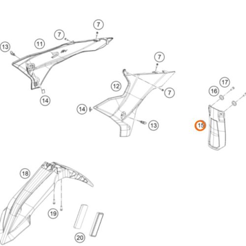 PROTECTOR DE AMORTIGUADOR 690 END 08-15