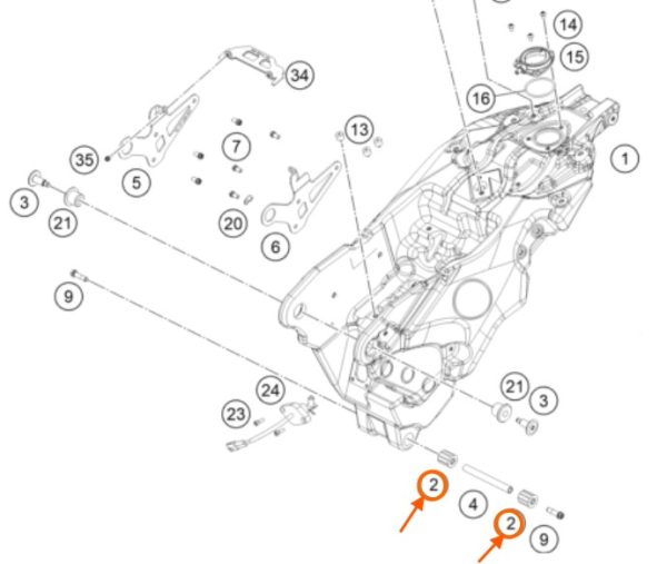 BUJE DE TANQUE 690 END R 12-16