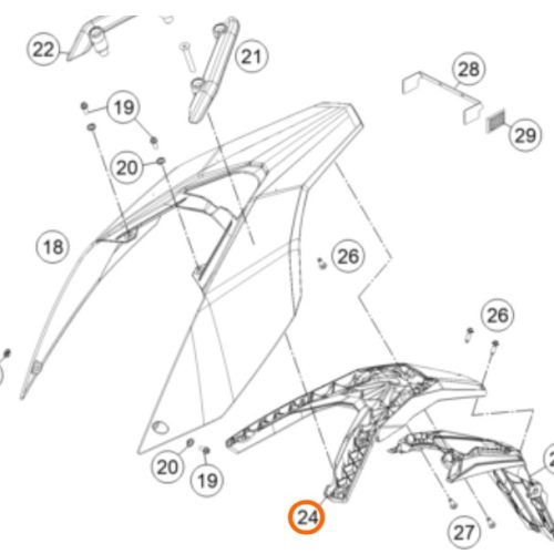 SOPORTE DE PLACA 690 ENDURO R