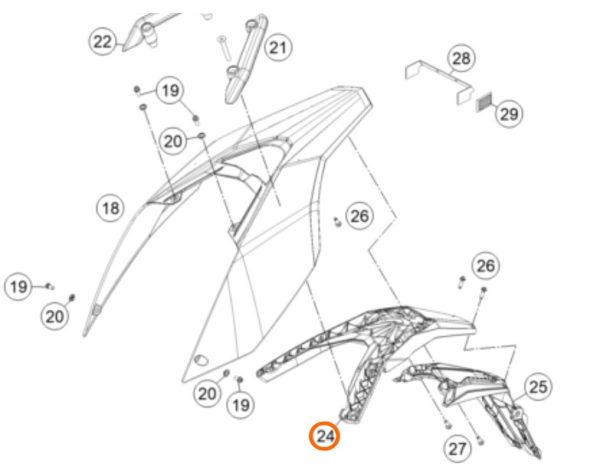 SOPORTE DE PLACA 690 ENDURO R