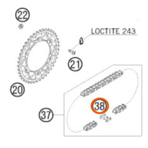 SEGURO DE CADENA 520 O RING 690 END/DUKE/SM