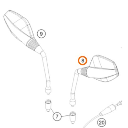 ESPEJO IZQUIERDO 690 END R 08-16