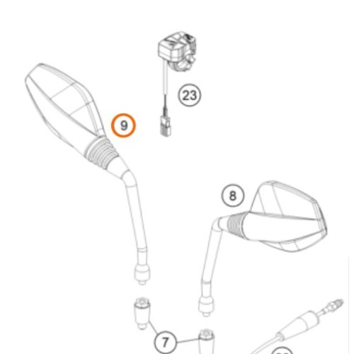 ESPEJO DERECHO 690 ENDURO