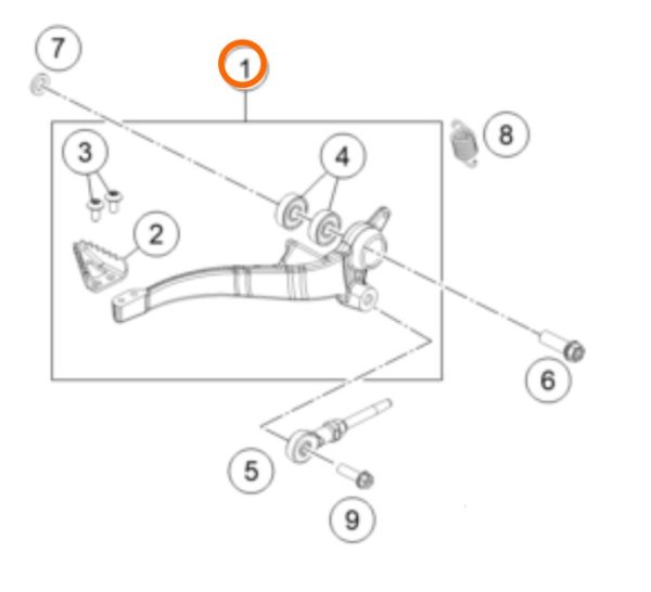 PATA DE FRENO 690 END 08-18