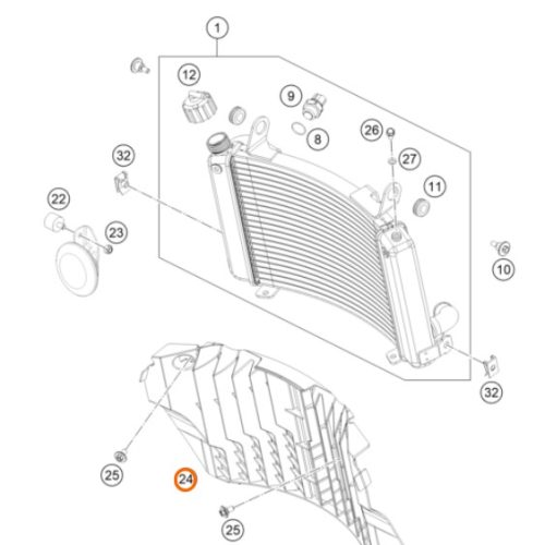 PROTECTOR DE RADIADOR 690 END 13-14