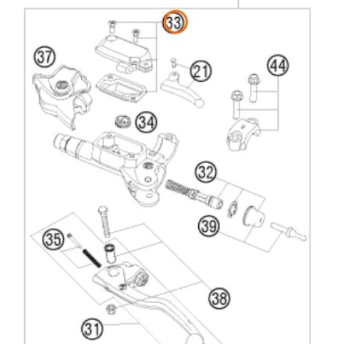 TAPA DE BOMBA DE EMGRAGUE BREMBO 07-09