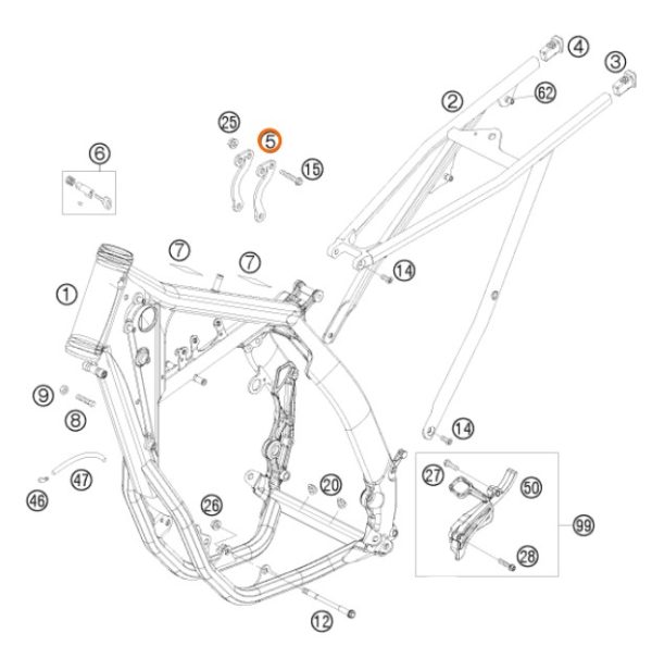 SOPORTE DE MOTOR 250 SX-F 07-08