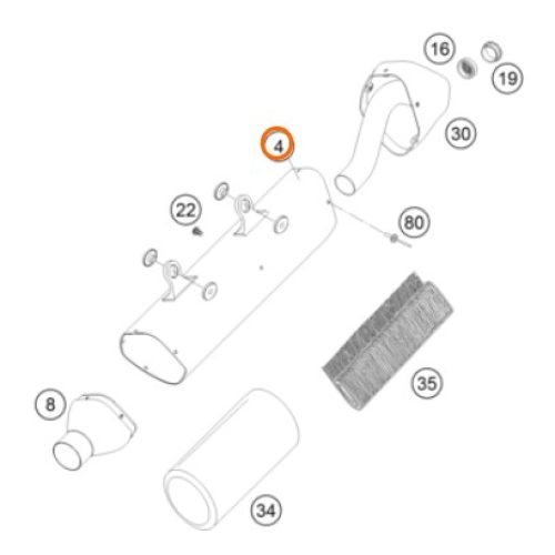 CARCAZA DE ESCAPE TERMINAL EXC 4T