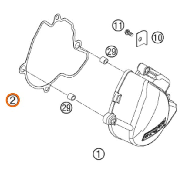 EMPAQUE DE TAPA DE ENCENDIDO 4T 250 SX F 05-08