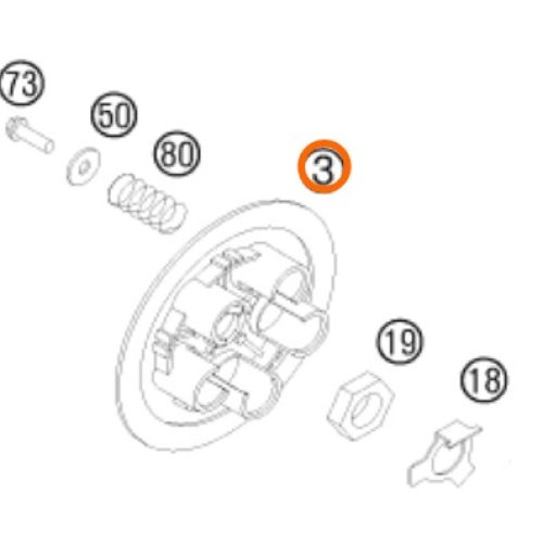 PLATO DE PRESION DE EMBRAGUE 250 S