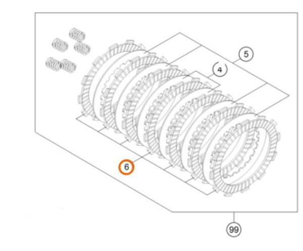 DISCO DE EMBRAGUE 250 SX-F/EXC F 06-11