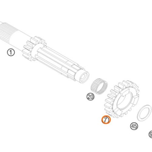 PIÑON DE 5TA 250 SX F 06-08