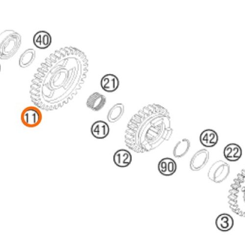 PIÑON DE 1RA 250 SX F 06-08