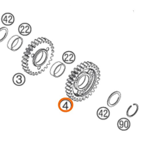 PIÑON DE 3RA 250 SX F 06-08