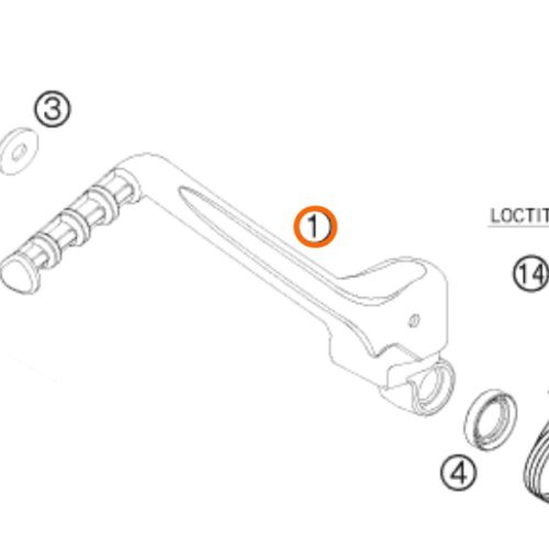 PATA DE ARRANQUE 250 SX-F/EXC-F 09-11