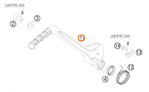 PATA DE ARRANQUE 250 SX-F/EXC-F 09-11