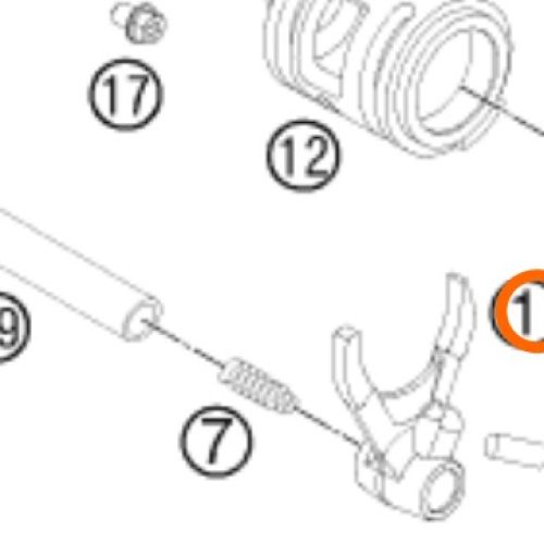 HORQUILLA DE CAMBIOS 5TA 250 EXC-F/SX-F 07-13