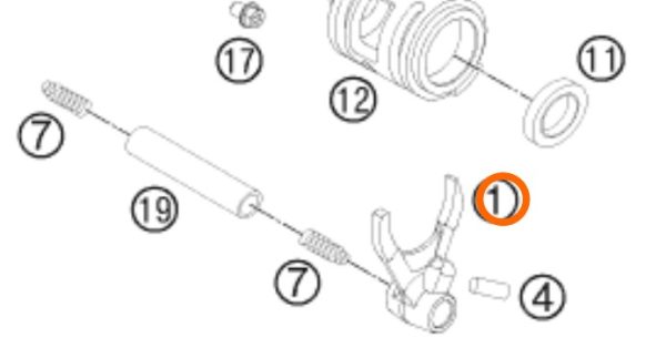 HORQUILLA DE CAMBIOS 5TA 250 EXC-F/SX-F 07-13