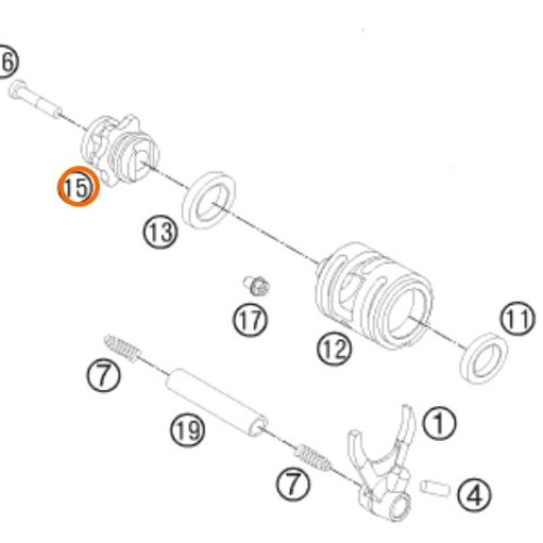 SELECTOR DE CAMBIOS ESTRELLA 250 SX-F 07-12
