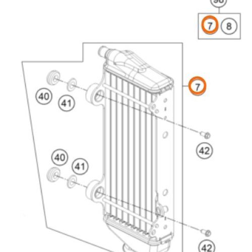 RADIADOR 250-500 SX/EXC IZQUIERDO 15-16