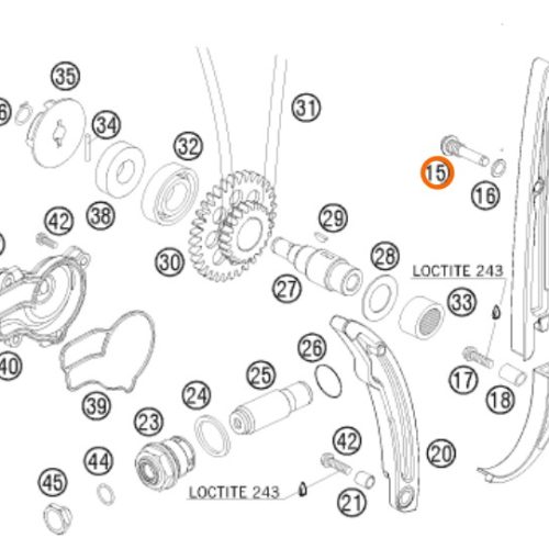 PERNO DE GUIA DE CADENILLA 4T